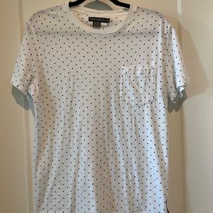 French connection white with black polka dot T-shirt